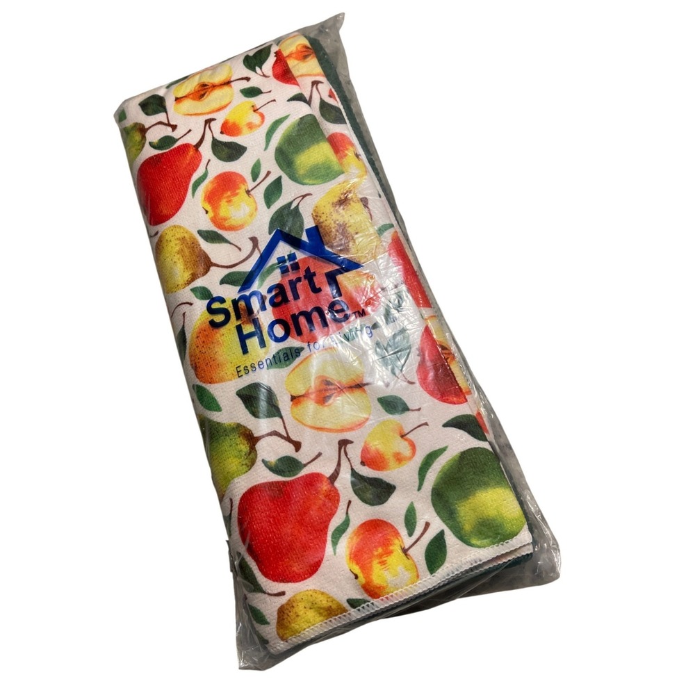 Smart Home 7 PC Kitchen Gift Set Fruit Print Apples Pears Multicolor SKU 001B4D